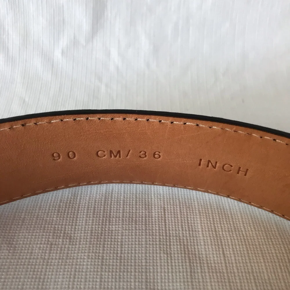 Dino Bigioni Black Leather Belt